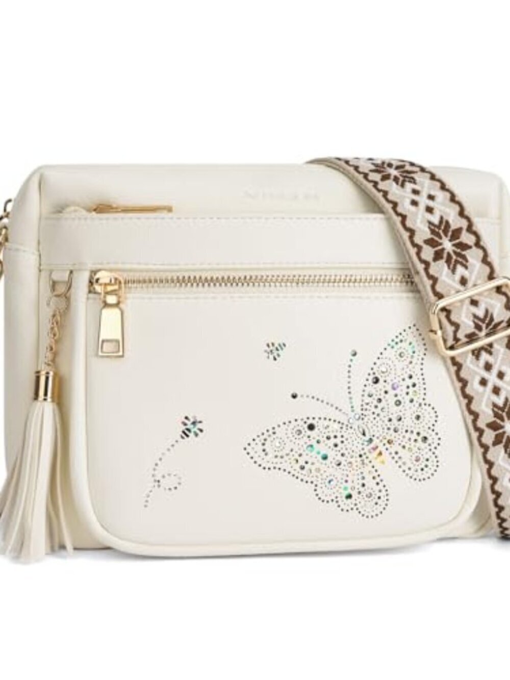 🆕 Crossbody Bag for Women Trendy Leather Crossbody Purse Butterfly Design